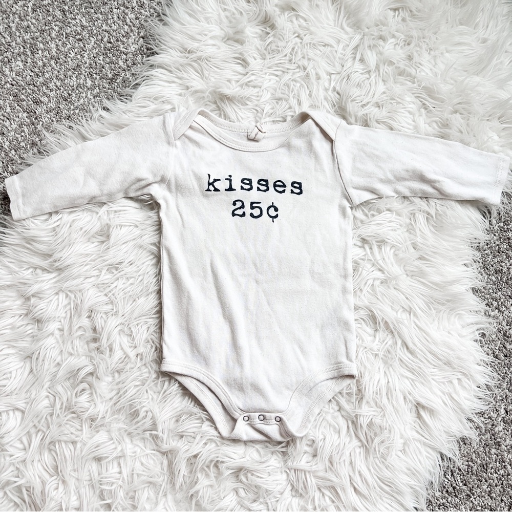 Tenth & Pine | Organic Cotton Kisses Type-print Onesie